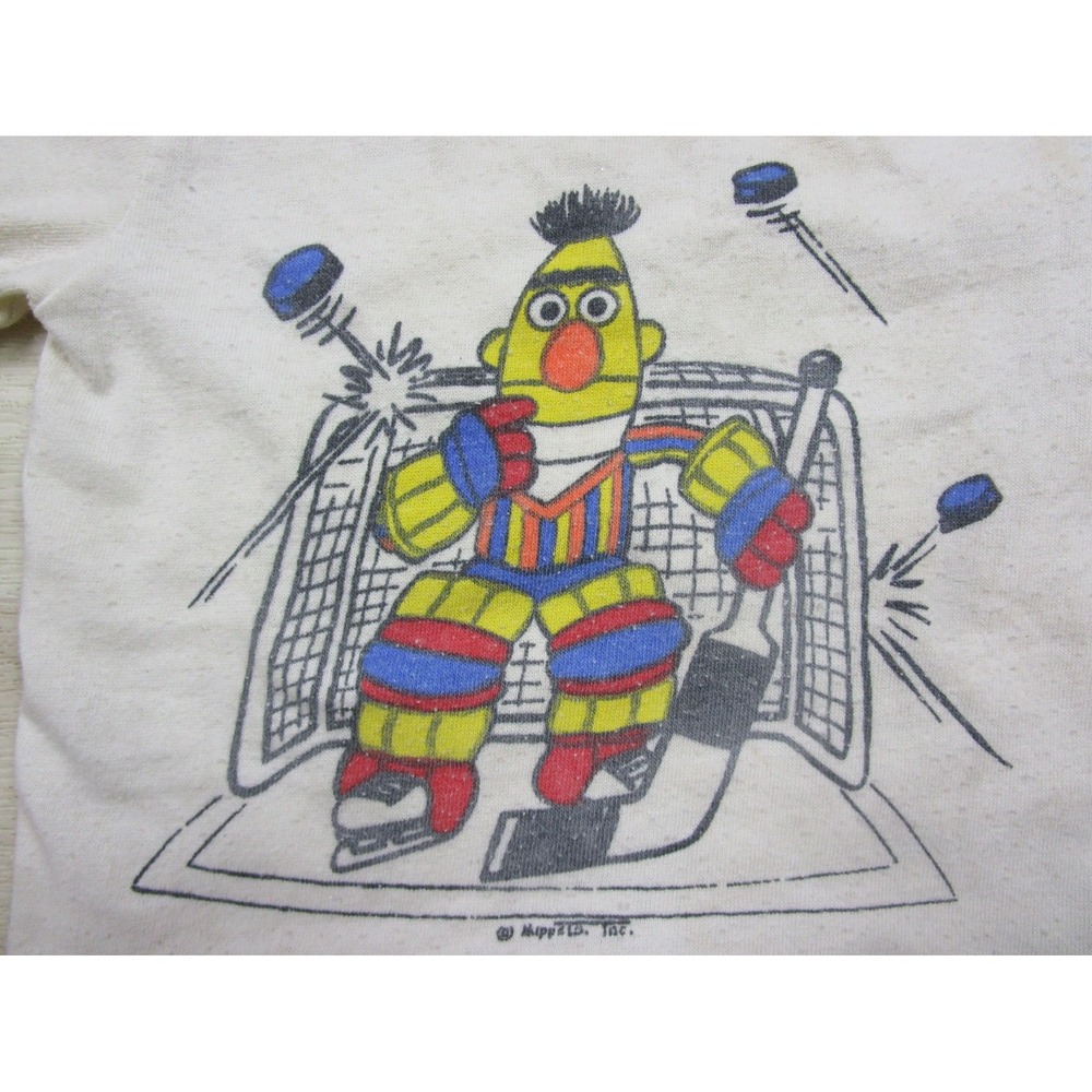 Vintage 70s Sesame Street Bert T-Shirt Kids (2T) Hockey JC Penney Toddletime - Picture 4 of 13